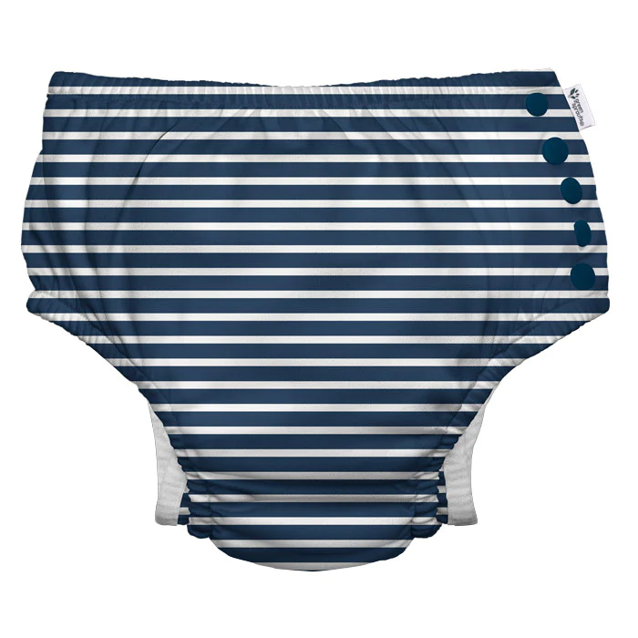 Eco Snap Swim Diaper - Gray Stripe – Green Bean Baby Boutique
