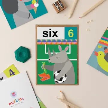 Children's Number Birthday Card