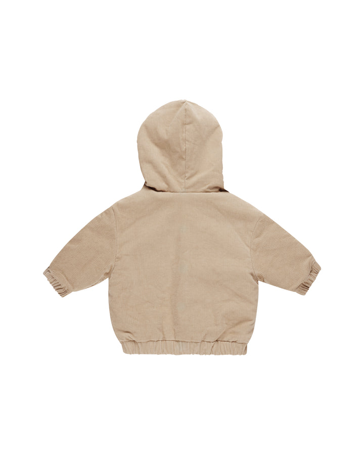 Corduroy Hooded Jacket - Latte