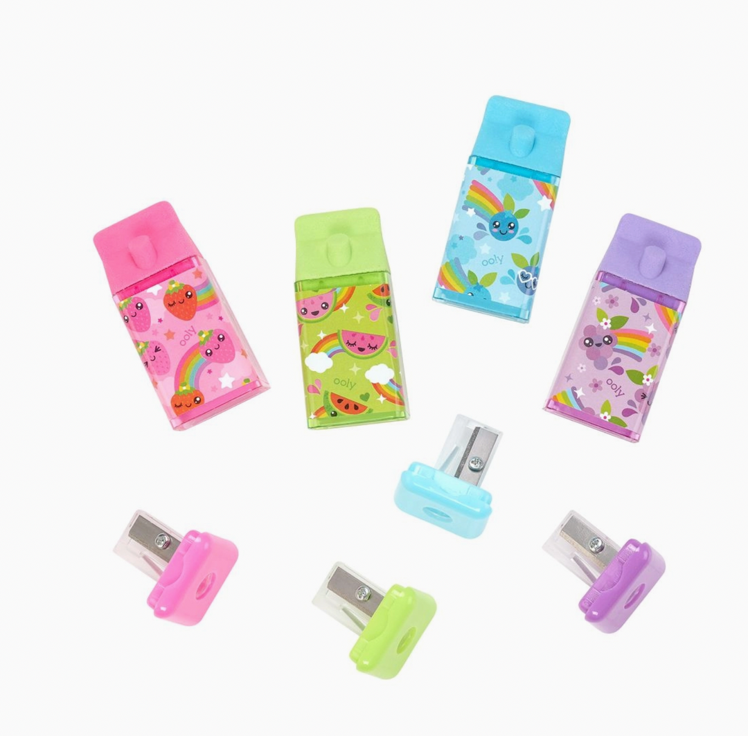 Lil' Juicy Box Scented Erasers + Sharpeners