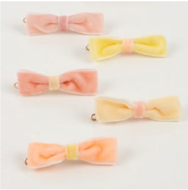 Velvet Mini Bow Clips