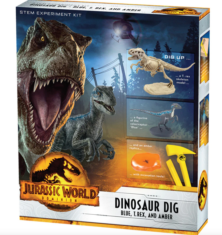 Jurassic World: Dominion Dinosaur Dig - Blue, T. Rex, and Amber