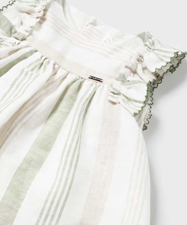 Striped linen dress and bloomer set 1829