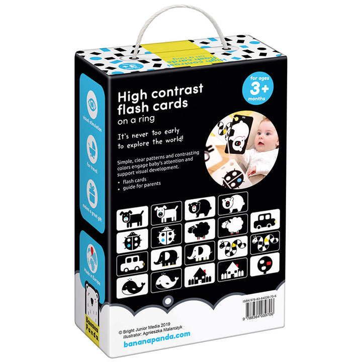 High Contrast Flash Cards on a Ring