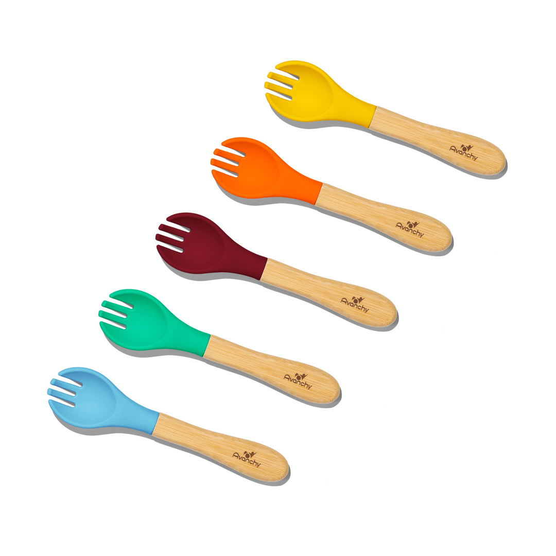 Bamboo Baby Training Utensils - Single Fork or Spoon