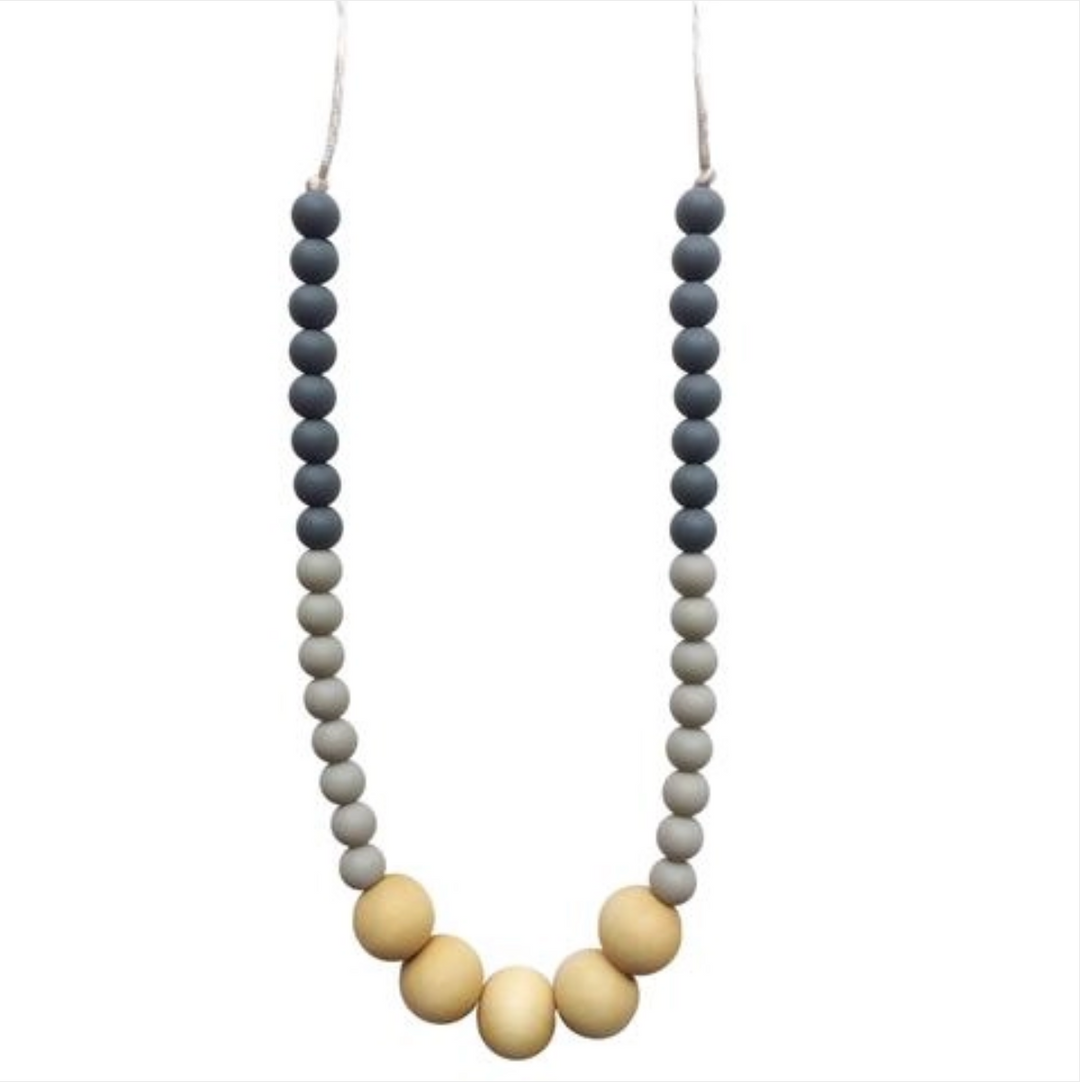 Organic Beechwood and Silicone Teething Necklace