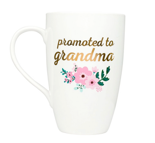 Promoted To Grandma Floral Mug