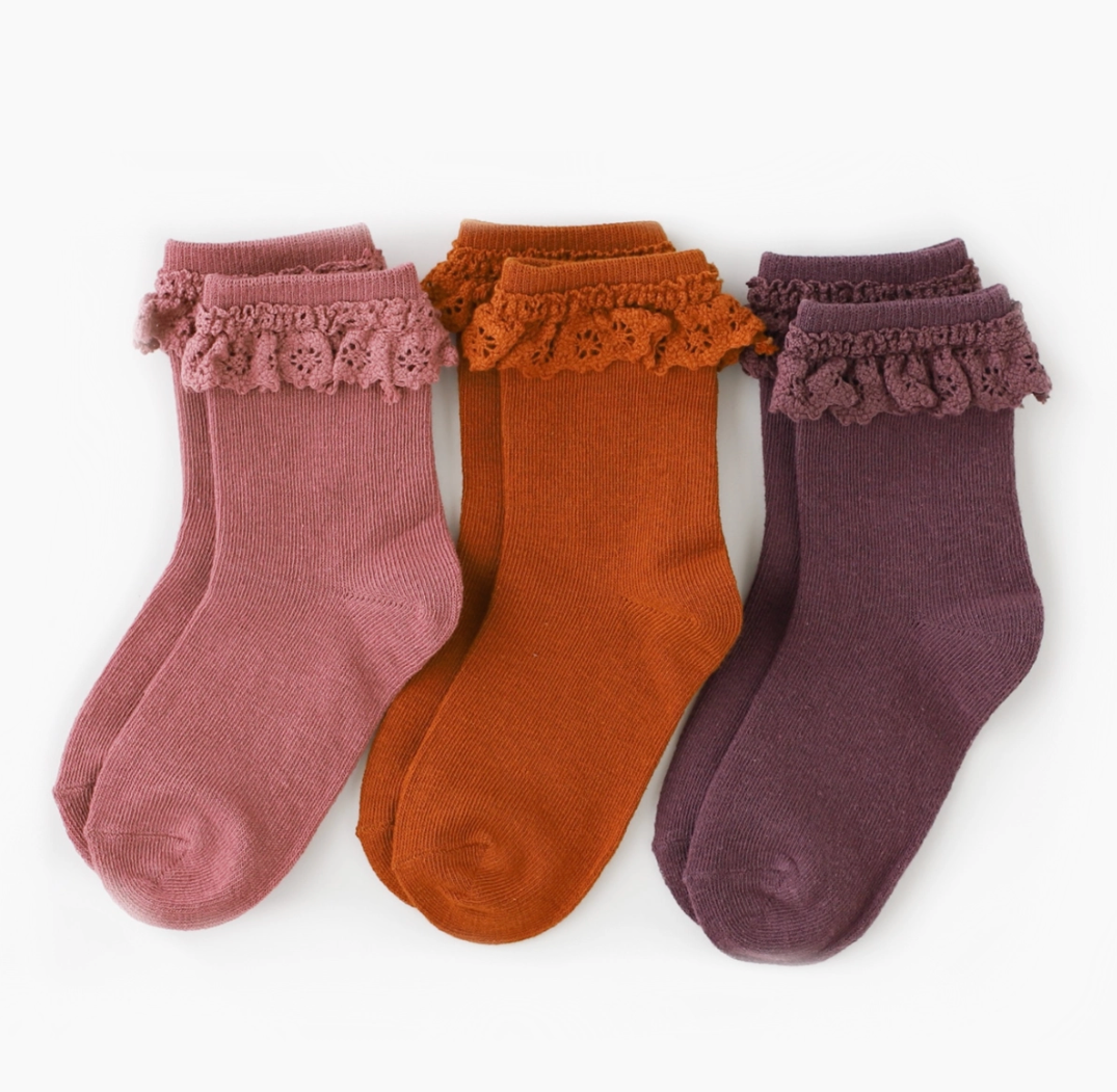 Lace Midi Socks 3 pack
