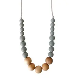 Organic Beechwood and Silicone Teething Necklace