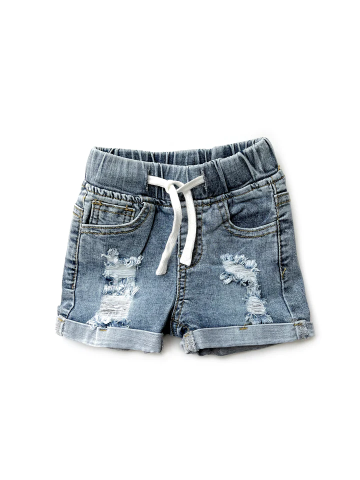 Distressed Denim Shorts